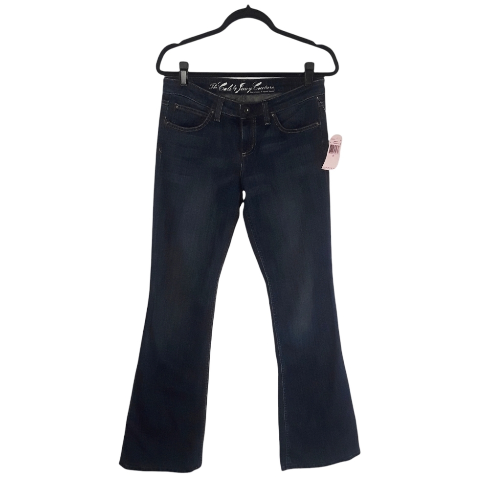 JUICY COUTURE Cali Sugerhill Bardot Dark Wash Bootcut Jeans NWT 29